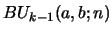 $ BU_{k-1}(a,b;n)$